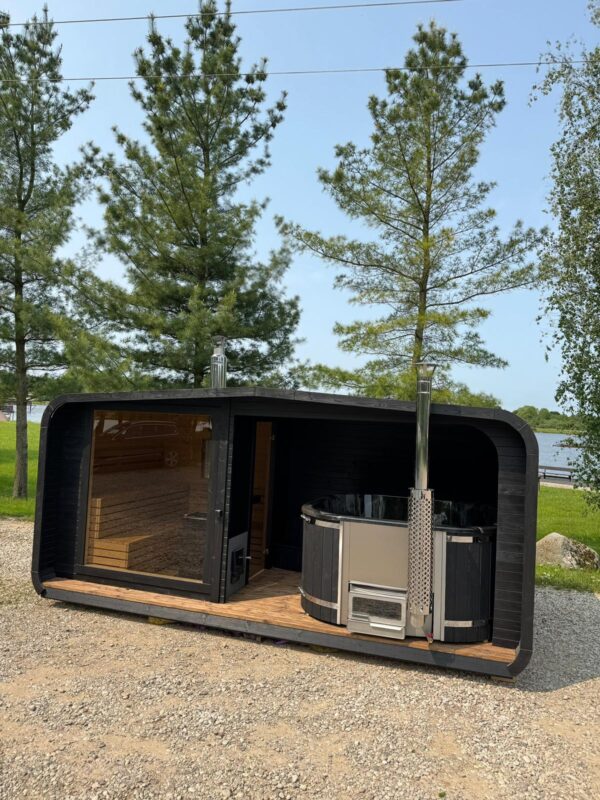 Luxury Outdoor Sauna & Hot Tub Combo - Image 9
